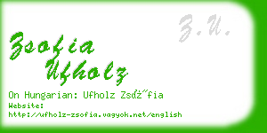 zsofia ufholz business card